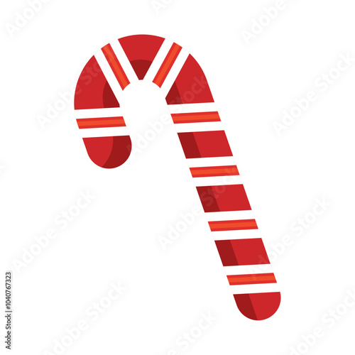 Christmas candy cane icon vector image with white background