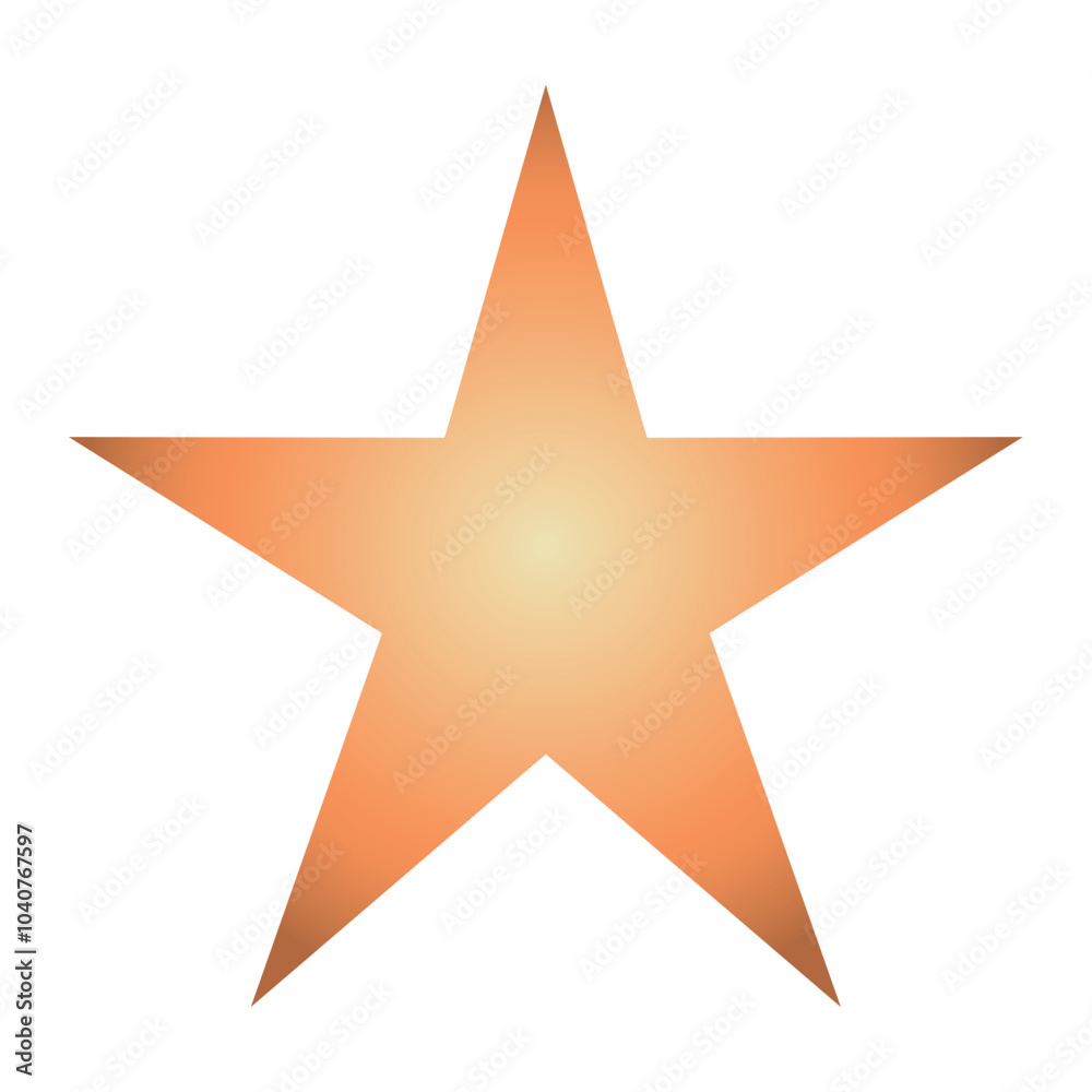 Vector image of a golden star icon with a white background Vector image of a golden star icon with a white background