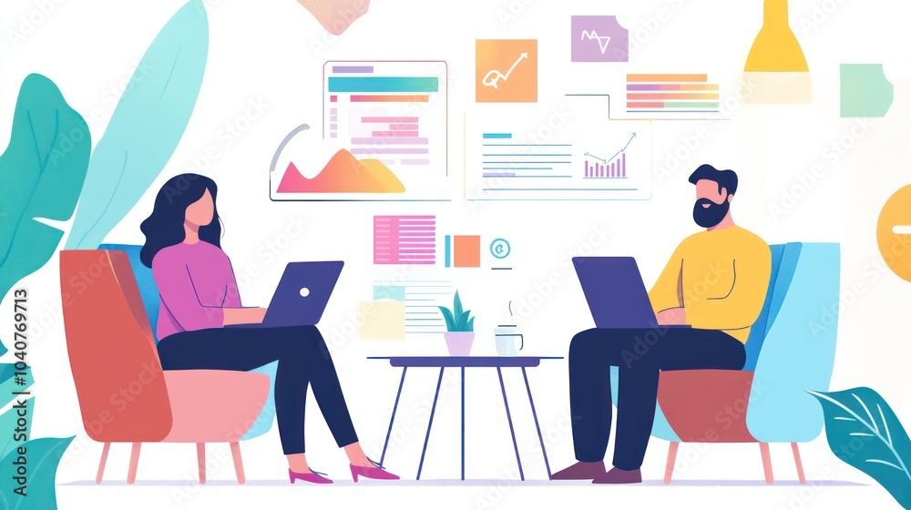 Teamwork Collaboration in a Modern Office Setting Teamwork Collaboration in a Modern Office Setting