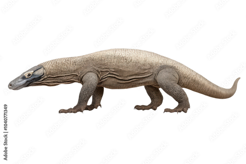 Komodo Dragon Isolated on Transparent Background Komodo Dragon Isolated on Transparent Background