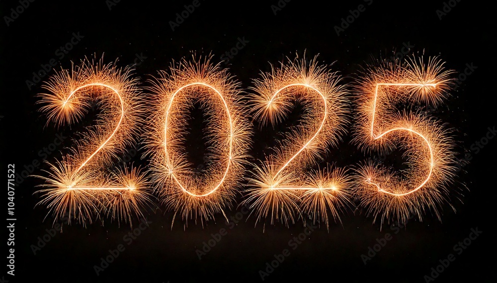 New year 2025 fireworks text New year 2025 fireworks text