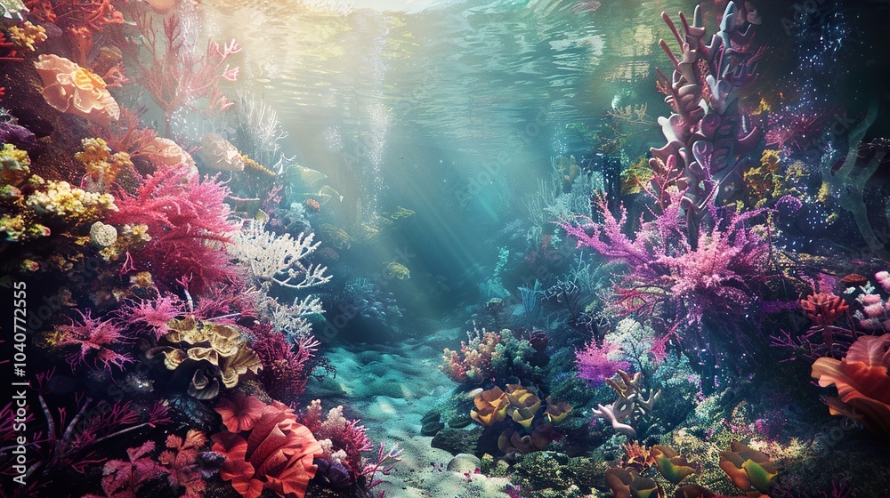 Vibrant Underwater Coral Reef Landscape Vibrant Underwater Coral Reef Landscape