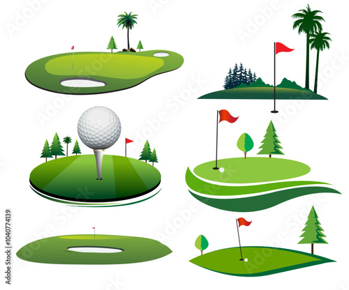 Golf course logos collection