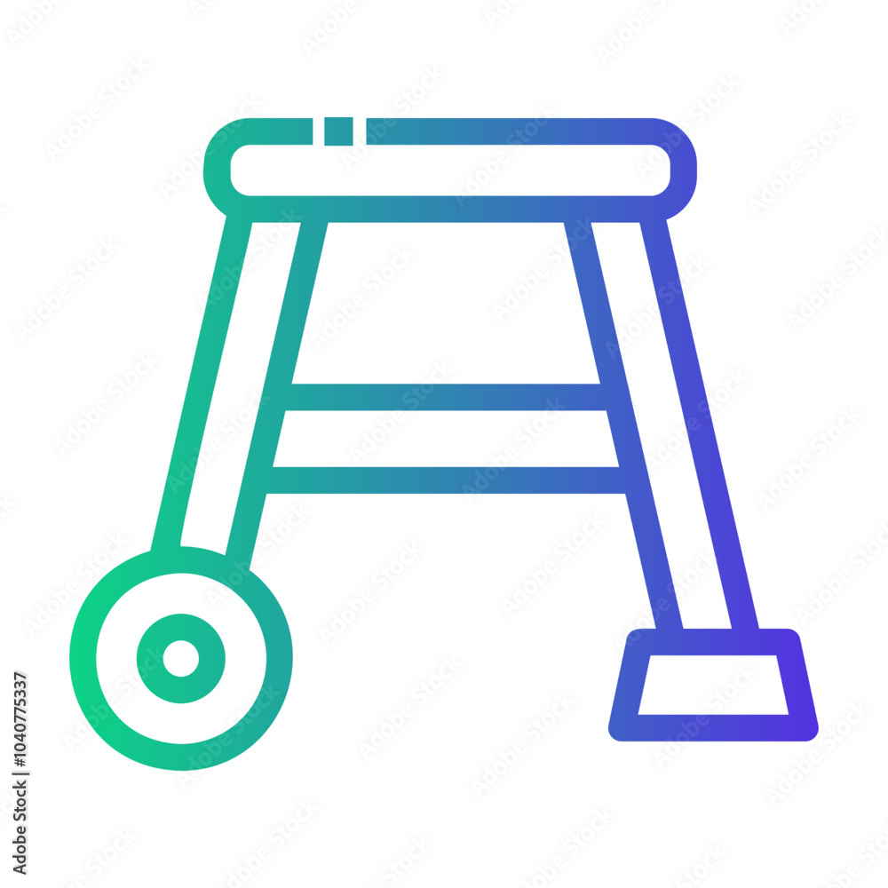 zimmer frames Line Gradient Icon zimmer frames Line Gradient Icon