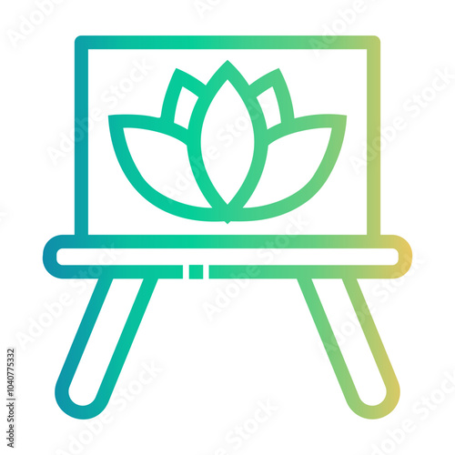 art therapy Line Gradient Icon