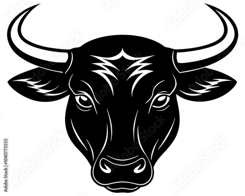 Vector image of an bull head on a white background