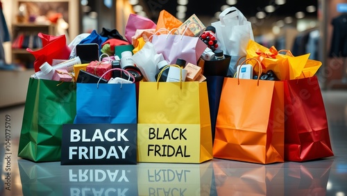 Black Friday Shopping Extravaganza with Bright Bags