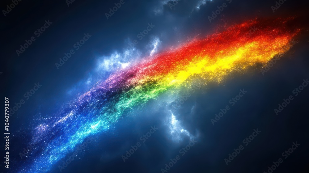 Rainbow Energy Streak in the Sky Rainbow Energy Streak in the Sky
