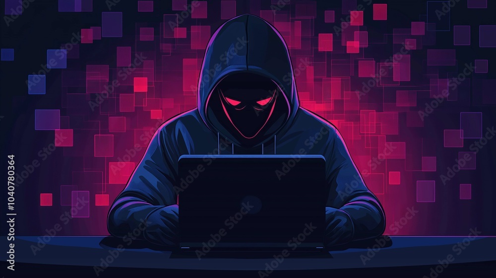 Hacker Downloading Files in a Dark Environment Hacker Downloading Files in a Dark Environment