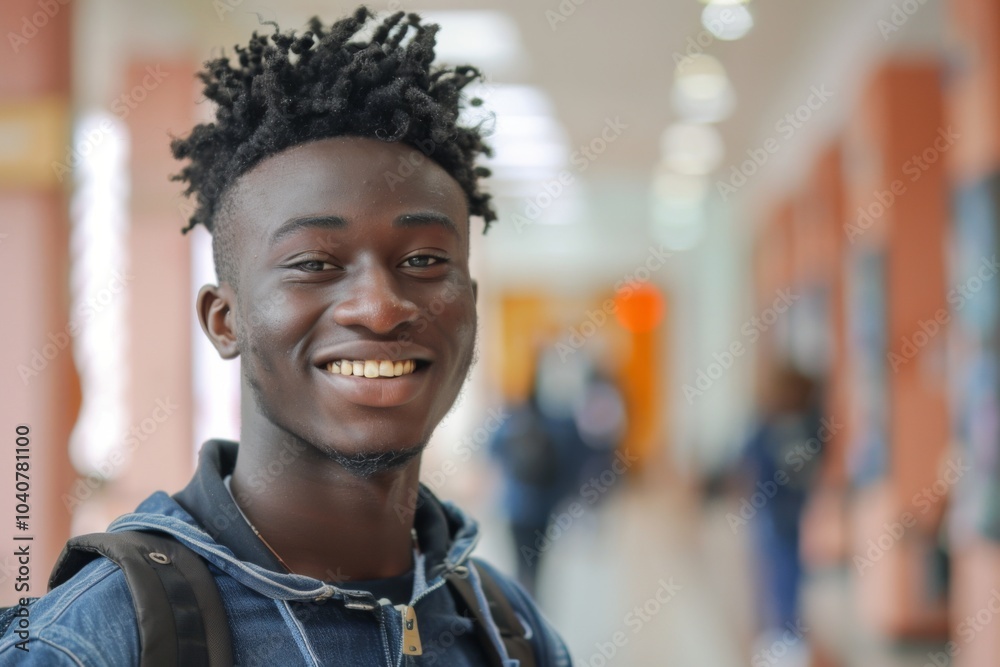 Smiling portrait of a young male student