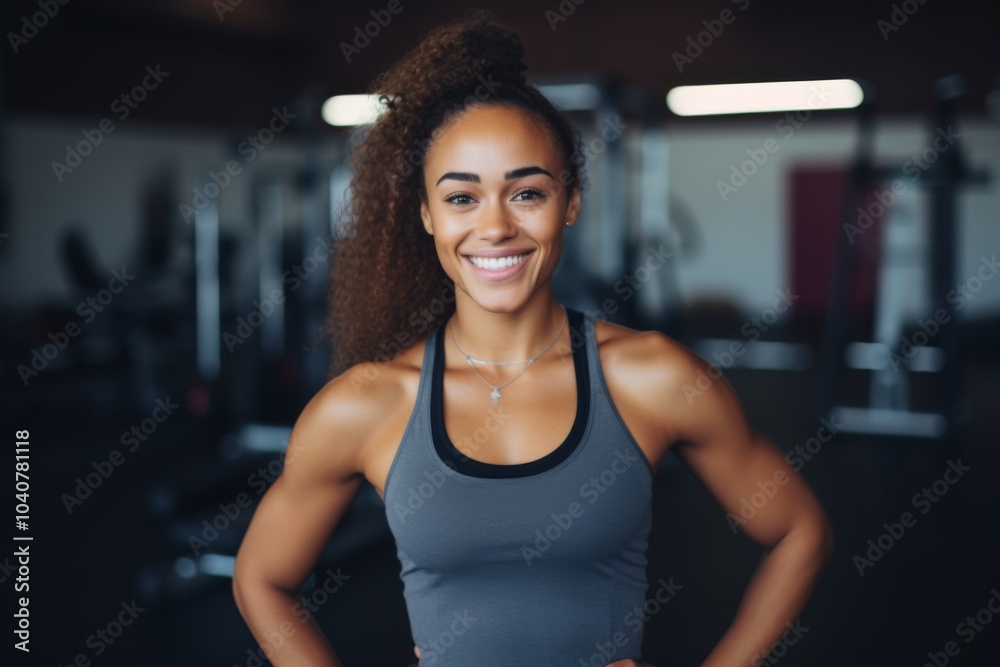 Portrait of a young female African American fitness trainer
