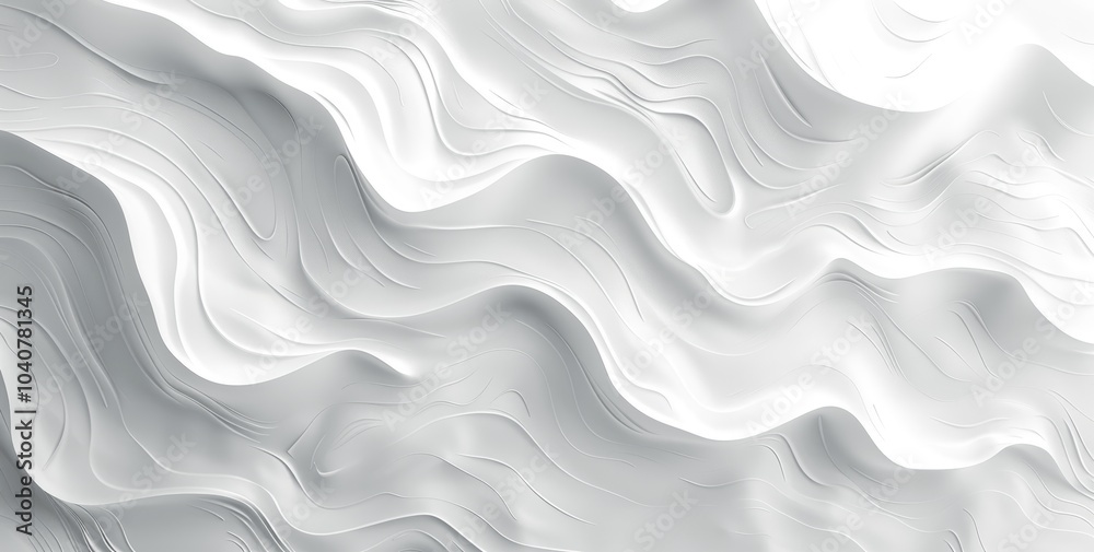 Abstract White Wavy Pattern Background for Design and Decoration