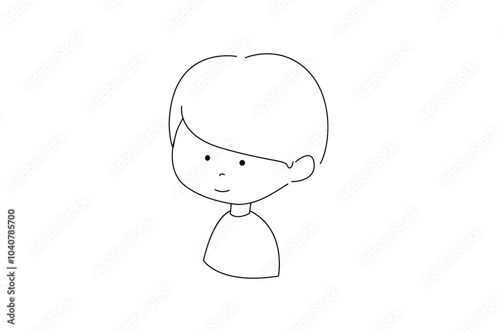 線画イラスト 男の子 ヘアスタイル 線画イラスト 男の子 ヘアスタイル