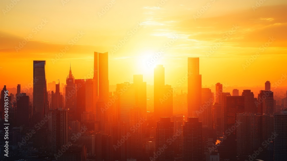 A vibrant 1970s skyline, skyscrapers towering under a golden sunset, adorned with retro graffiti murals in neon tones, reflecting urban artistry A vibrant 1970s skyline, skyscrapers towering under a golden sunset, adorned with retro graffiti murals in neon tones, reflecting urban artistry