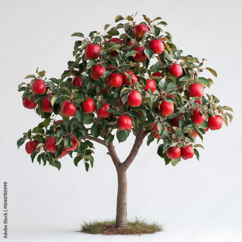 Big Apple Tree Isolated Against White Background Big Apple Tree Isolated Against White Background