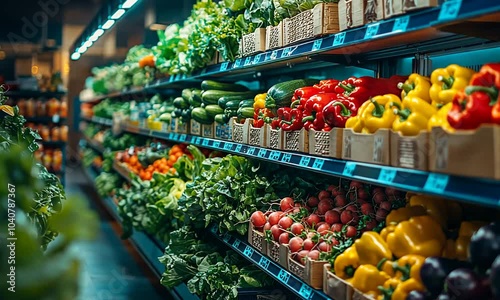 Wallpaper Mural Fresh produce in a supermarket aisle. Torontodigital.ca