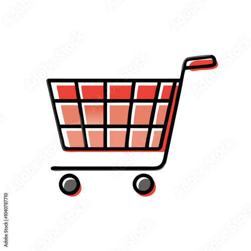 Red shopping cart icon