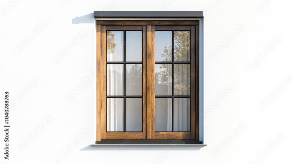 Elegant Brown Window Mockup for Stylish Interiors Elegant Brown Window Mockup for Stylish Interiors
