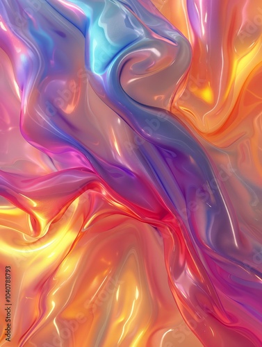 Wallpaper Mural Abstract flowing patterns of vibrant colors in smooth texture during daytime. Generative AI Torontodigital.ca