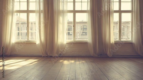 Serene and Minimalist Interior with Soft Light