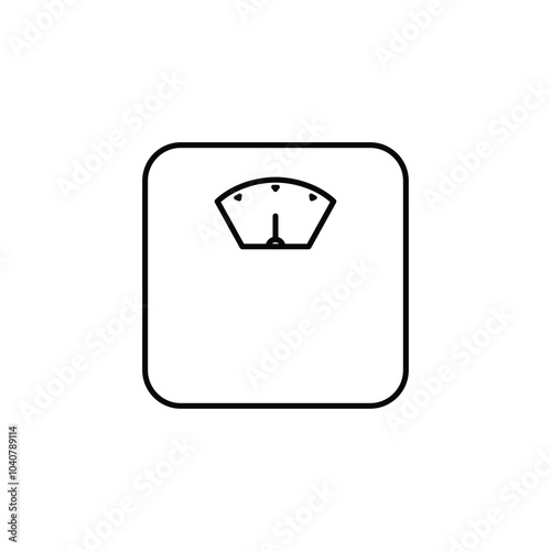 Weight machine or weight scale icon. Vector illustration.