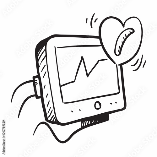 Steady Heartbeat Monitor Reading on Medical Equipment