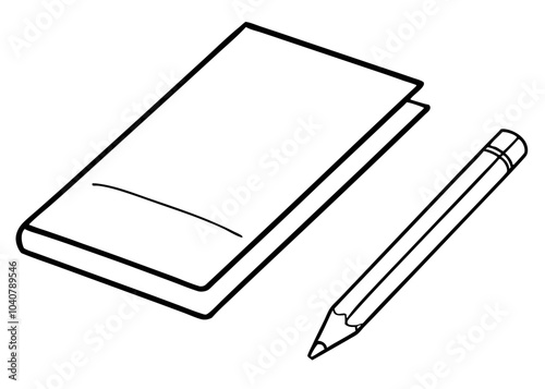 Pencil and Notebook on Uncluttered Desk