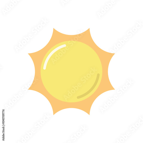 Cute sun sign symbol icon. Vector illustration.