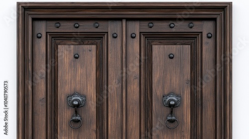 Classic Wooden Double Door Design