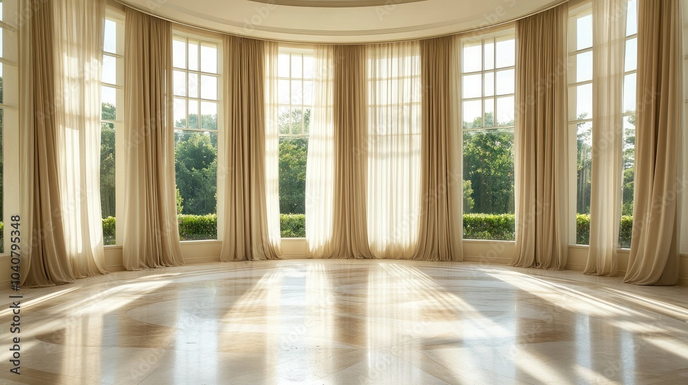 Fototapeta premium Inviting Empty Room with Natural Light