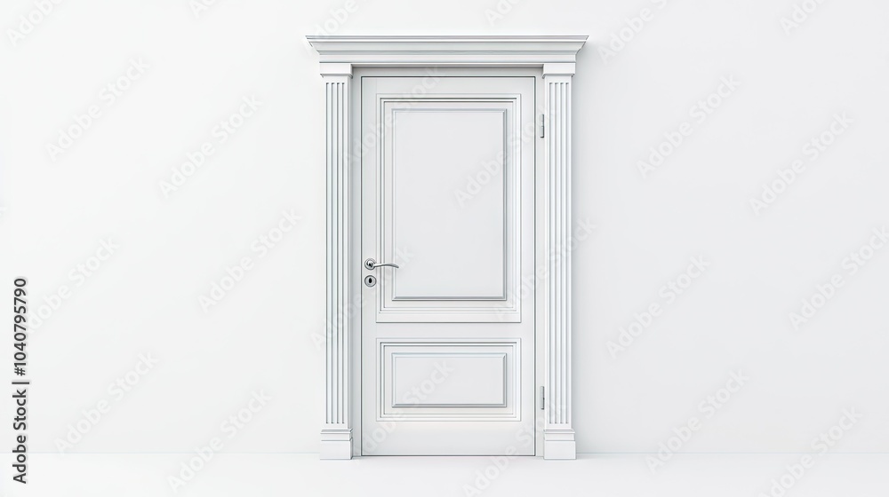 Elegant Plain White Door in Minimalist Design Elegant Plain White Door in Minimalist Design