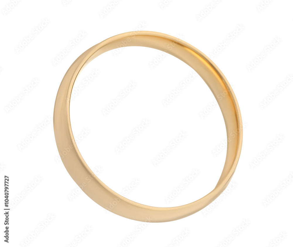 Beautiful golden wedding ring isolated on white Beautiful golden wedding ring isolated on white