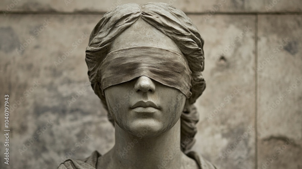 Fototapeta premium statue of justice with a blindfold covering her eyes