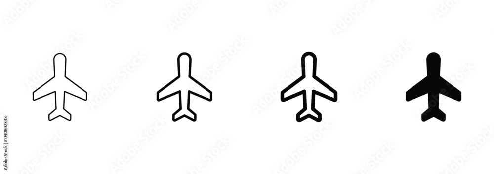 Airplane icon. Plane symbol. Air plane icon vector illustration Airplane icon. Plane symbol. Air plane icon vector illustration