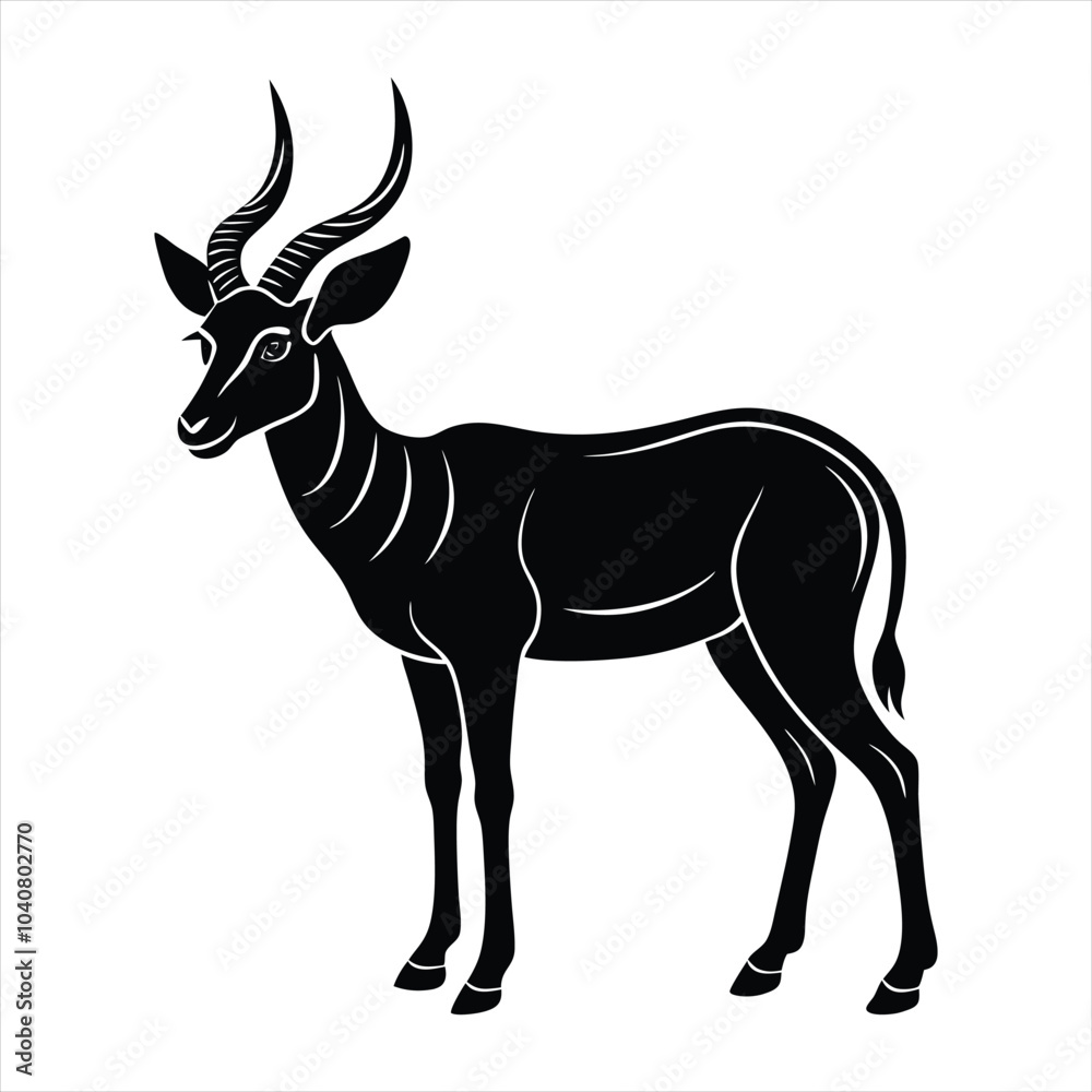 Fototapeta premium Antelope silhouette vector