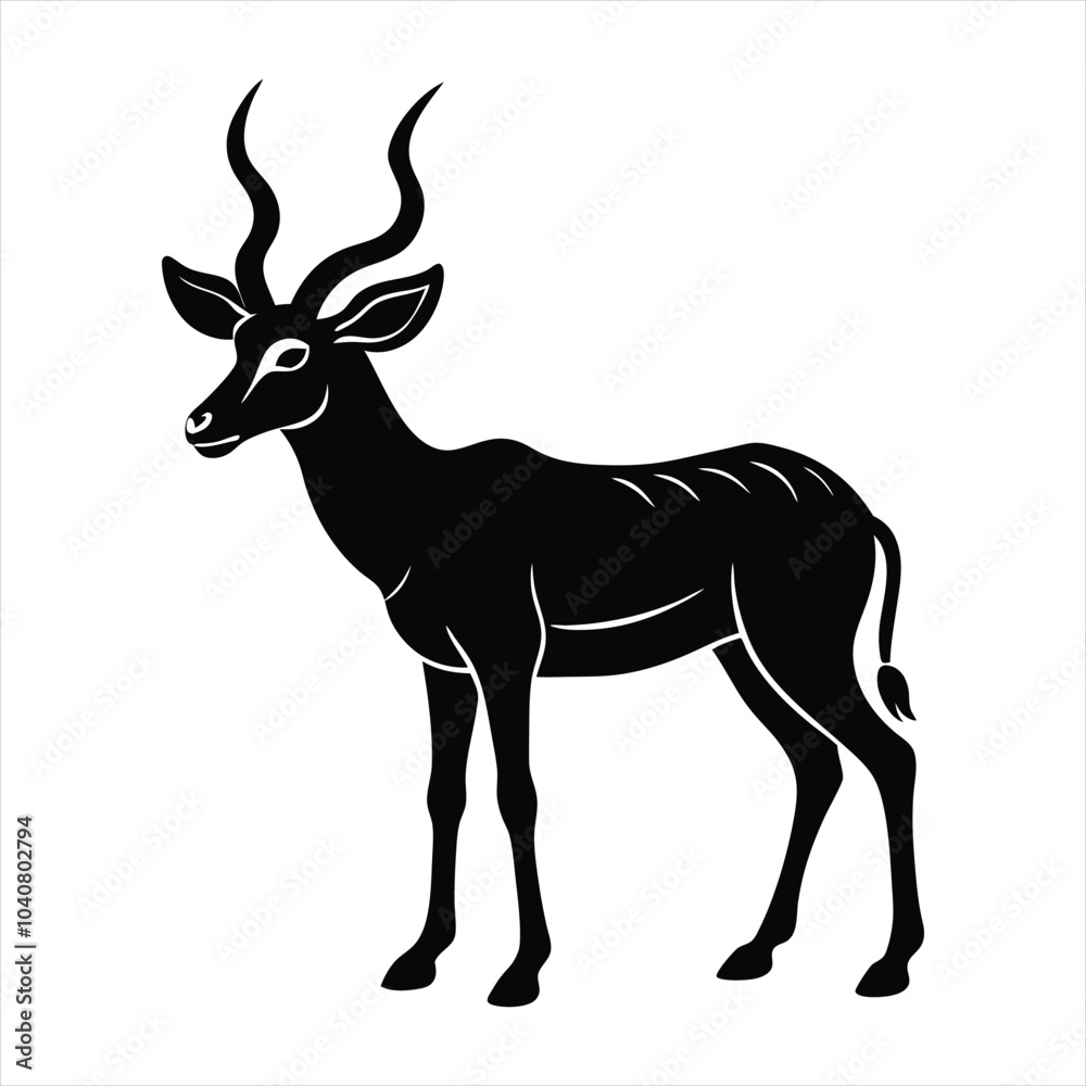 Fototapeta premium Antelope silhouette vector