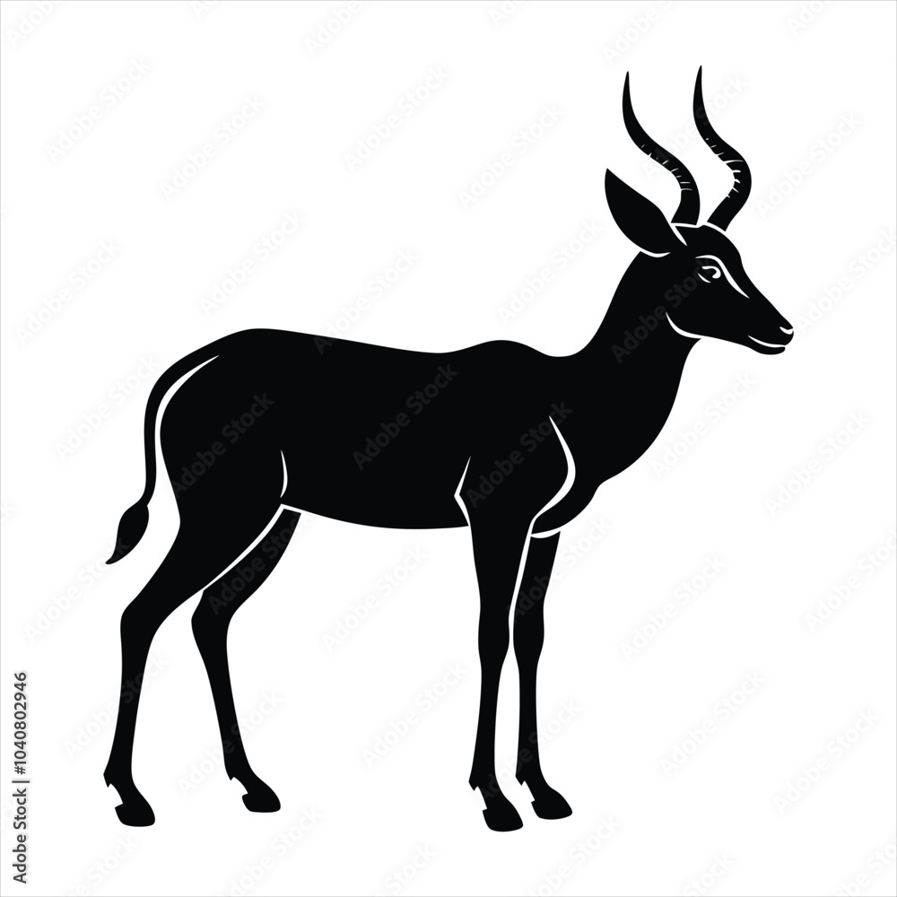 Antelope silhouette vector Antelope silhouette vector