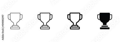 Trophy icon. Trophy cup symbol vector. 