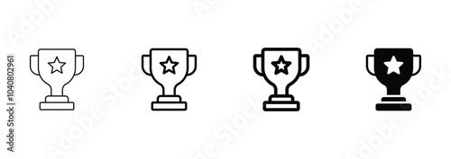 Trophy icon. Trophy cup symbol vector. 