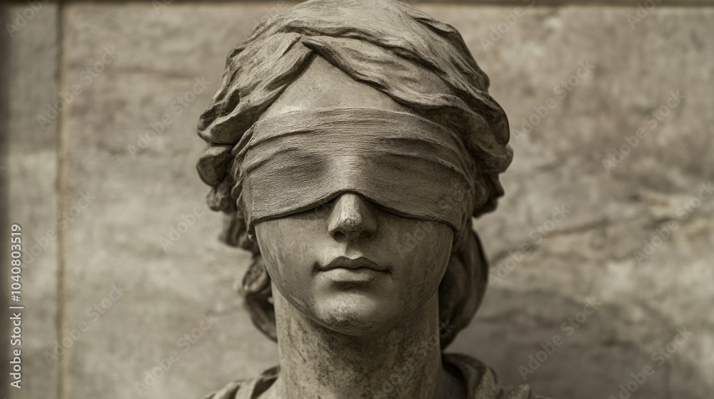 Fototapeta premium statue of justice with a blindfold covering her eyes