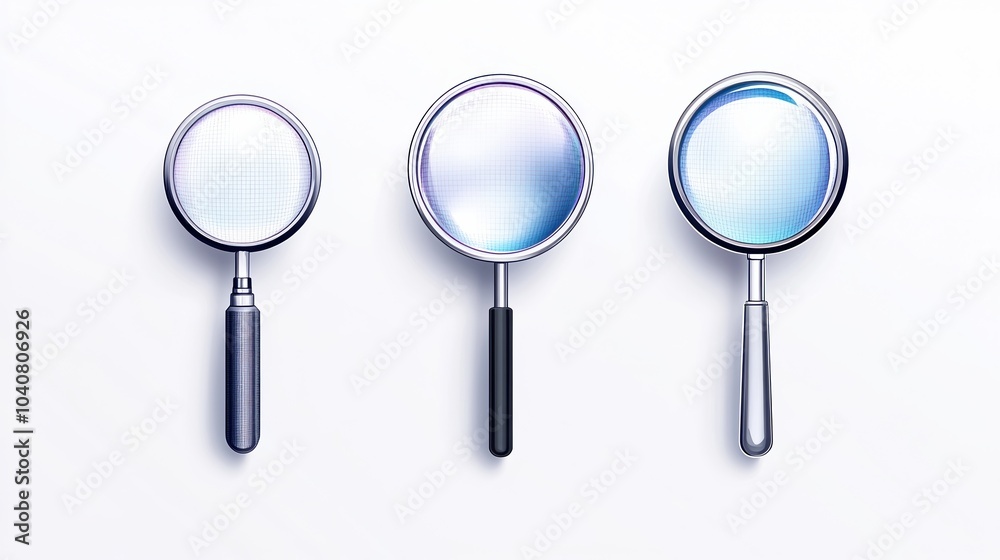 A Trio Of Illustrations Depicting Ai-Powered Search Tools Designed For Enhanced Data Exploration And Analysis