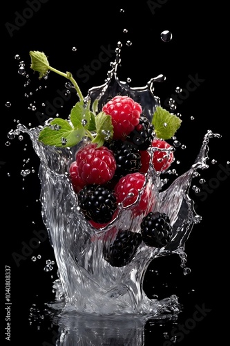 Fresh Dewberry and splash of water