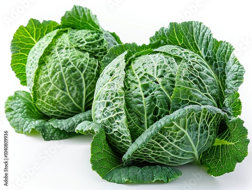 Fresh Savoy Cabbage: Green, Leafy Vegetable