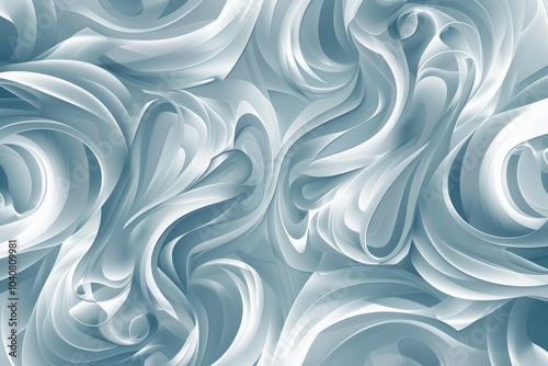 Abstract Swirling Pattern in Cool Blue Hues