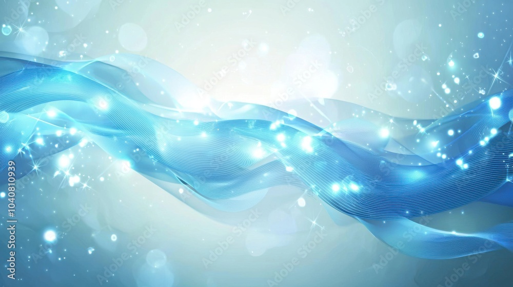 Blue Waves Abstract Background: A Serene Digital Art Expression