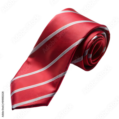 school tie red isolated on transparent background