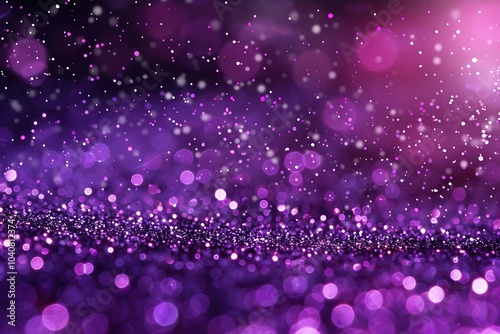 Abstract purple glitter sparkle background with bokeh lights