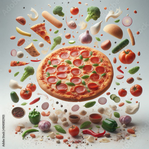 pizza with vegetables