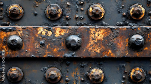 Rusty Metal Texture with Bolts Illustration