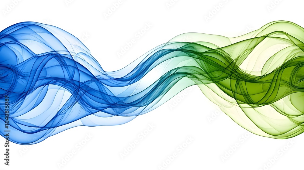 Calming Blue Fluid Abstract Pattern Art